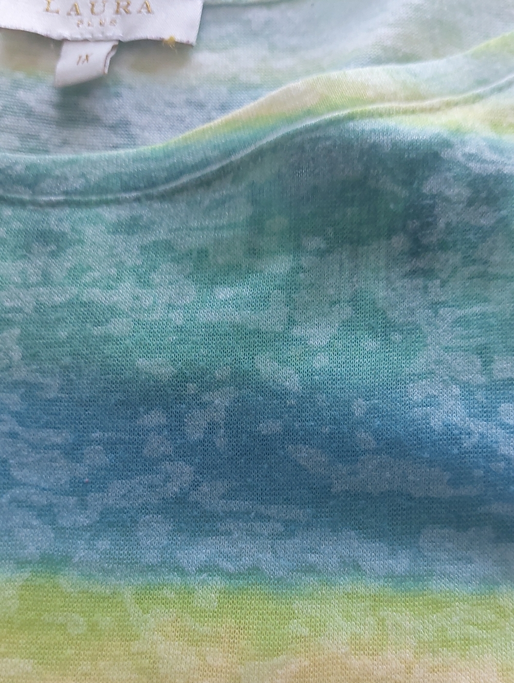 LAURA, Everyday Striped Blue, Green & Yellow Women's Tunic - Picture 12 of 13